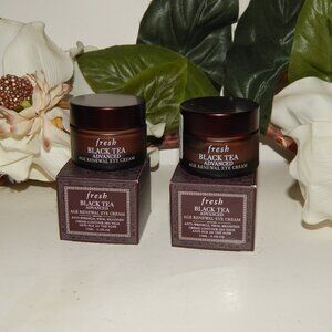 2 Fresh Black Tea Advanced Age Renewal Eye Cream .5oz Ea - Sealed